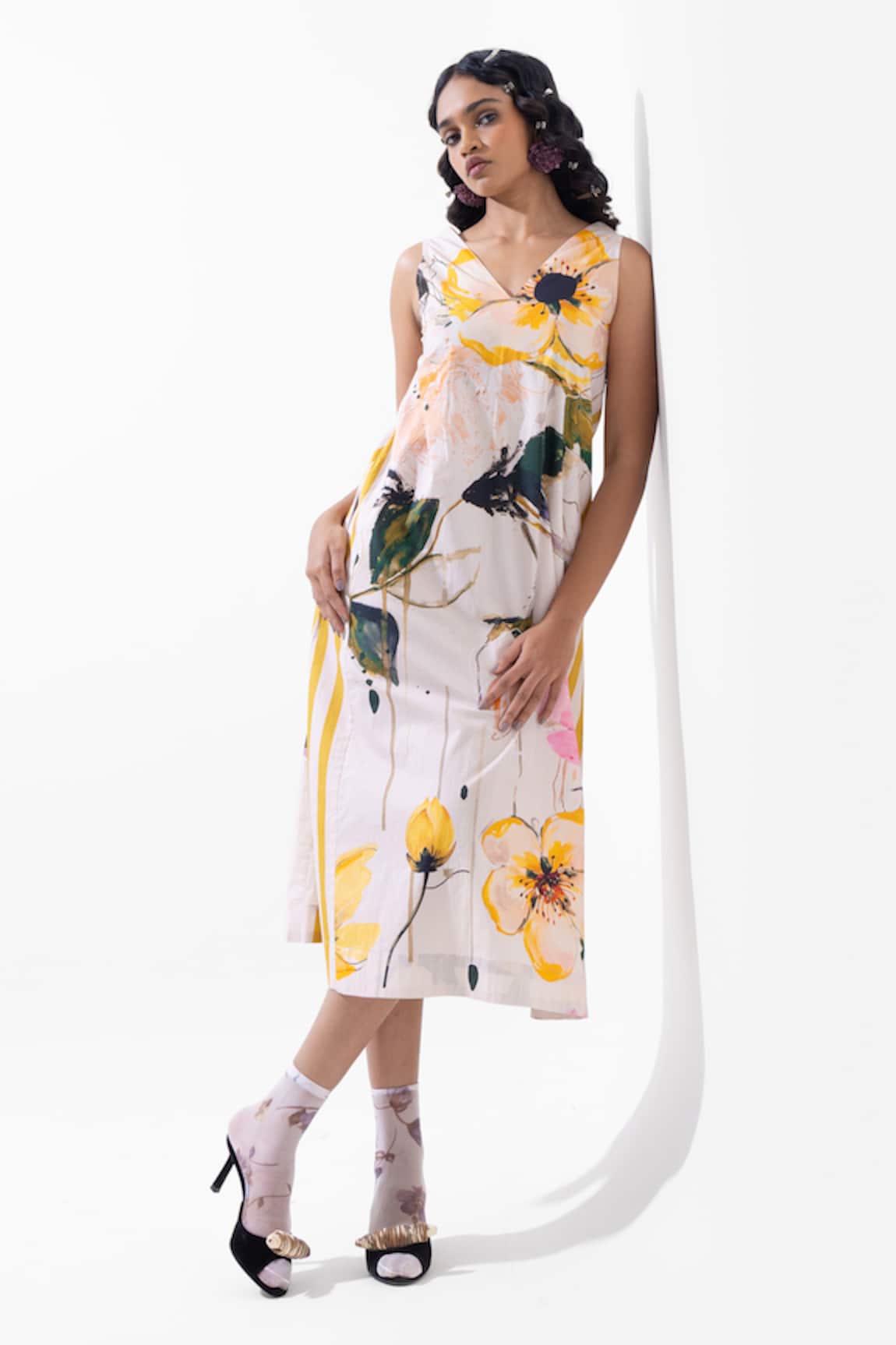 Pop Sugar Floral Print Midi Dress 