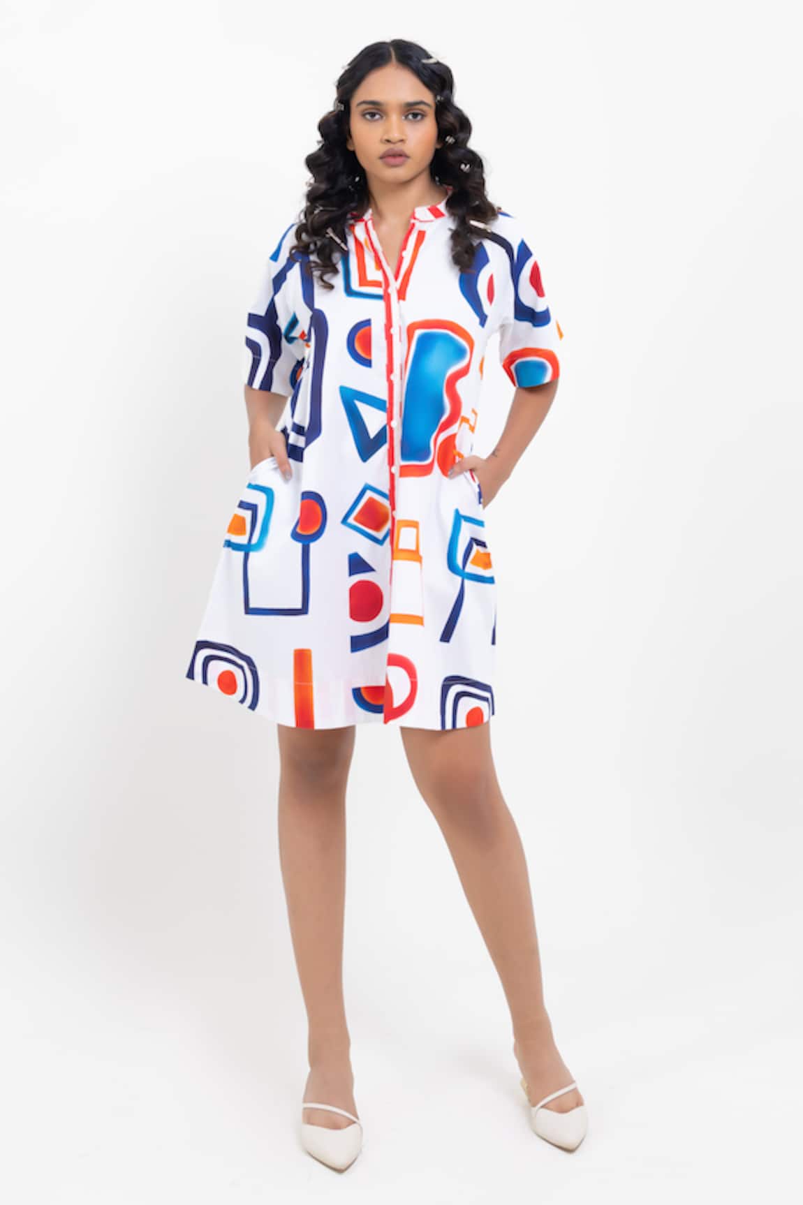 Pop Sugar Multi Colour Designer Short Dress 