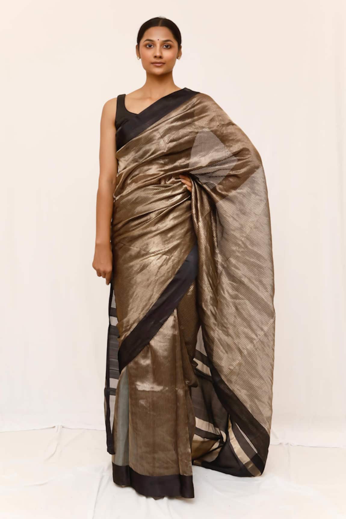 Neha & Tarun Designer Black Silk Saree 