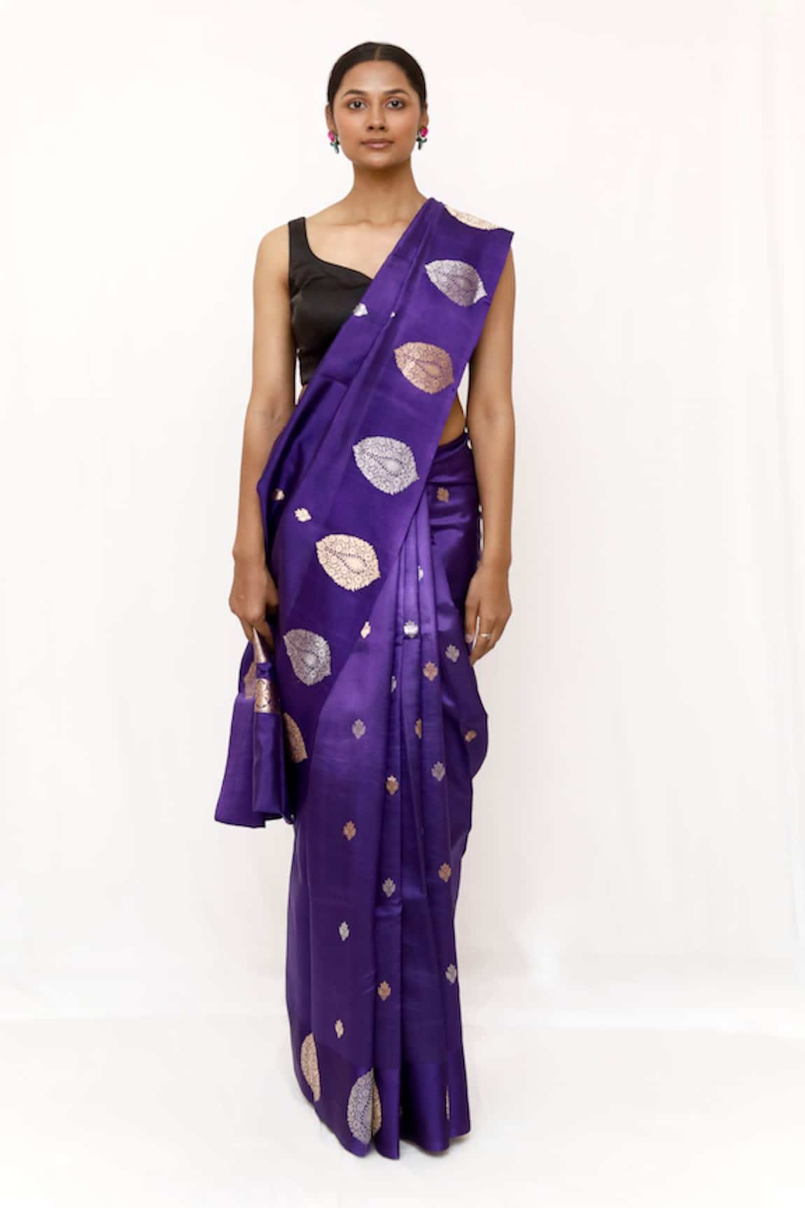 Neha & Tarun Designer Purple Silk Saree 