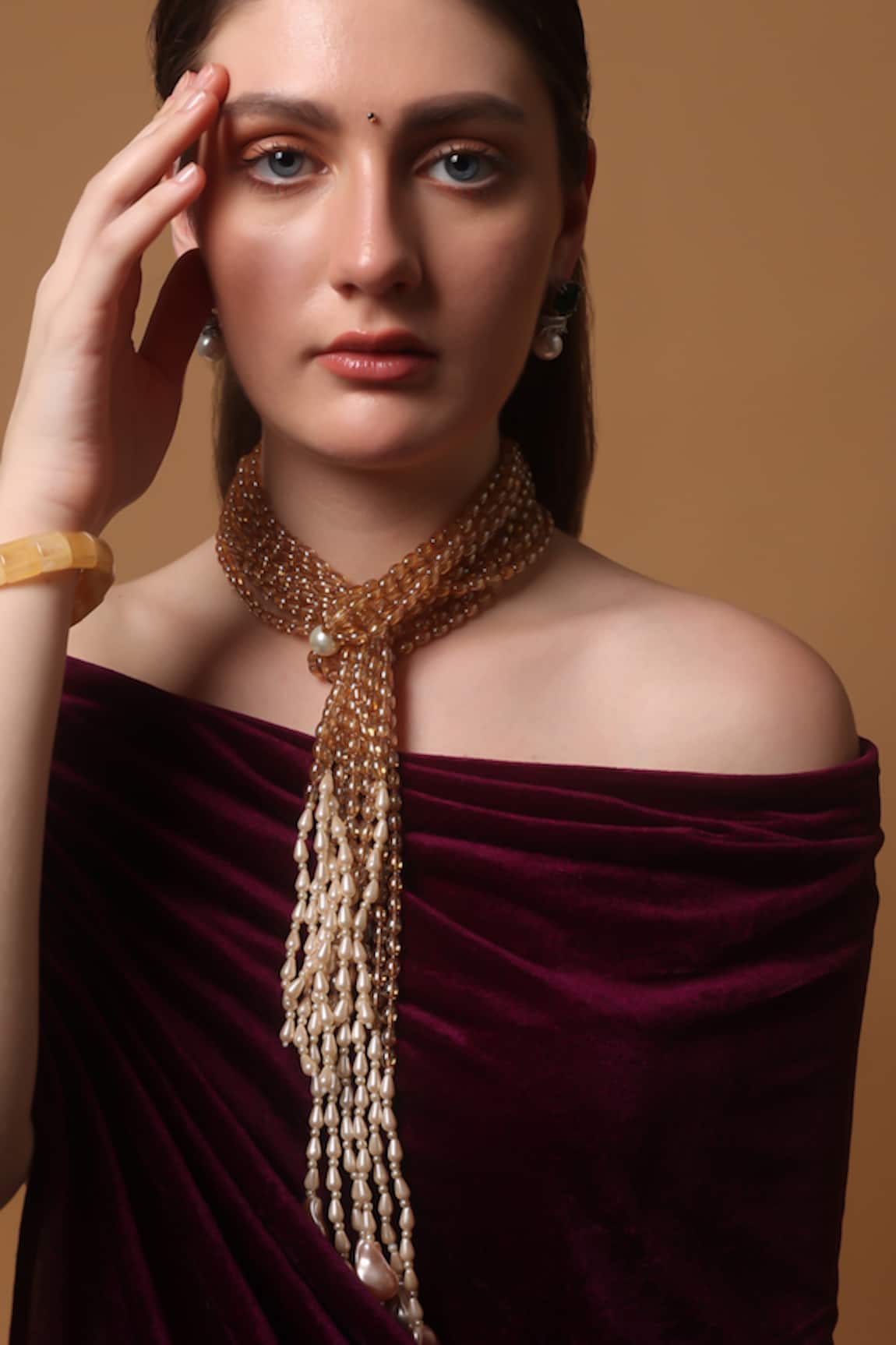Dugran By Dugristyle Gold-Plated Pearl Strand Necklace 