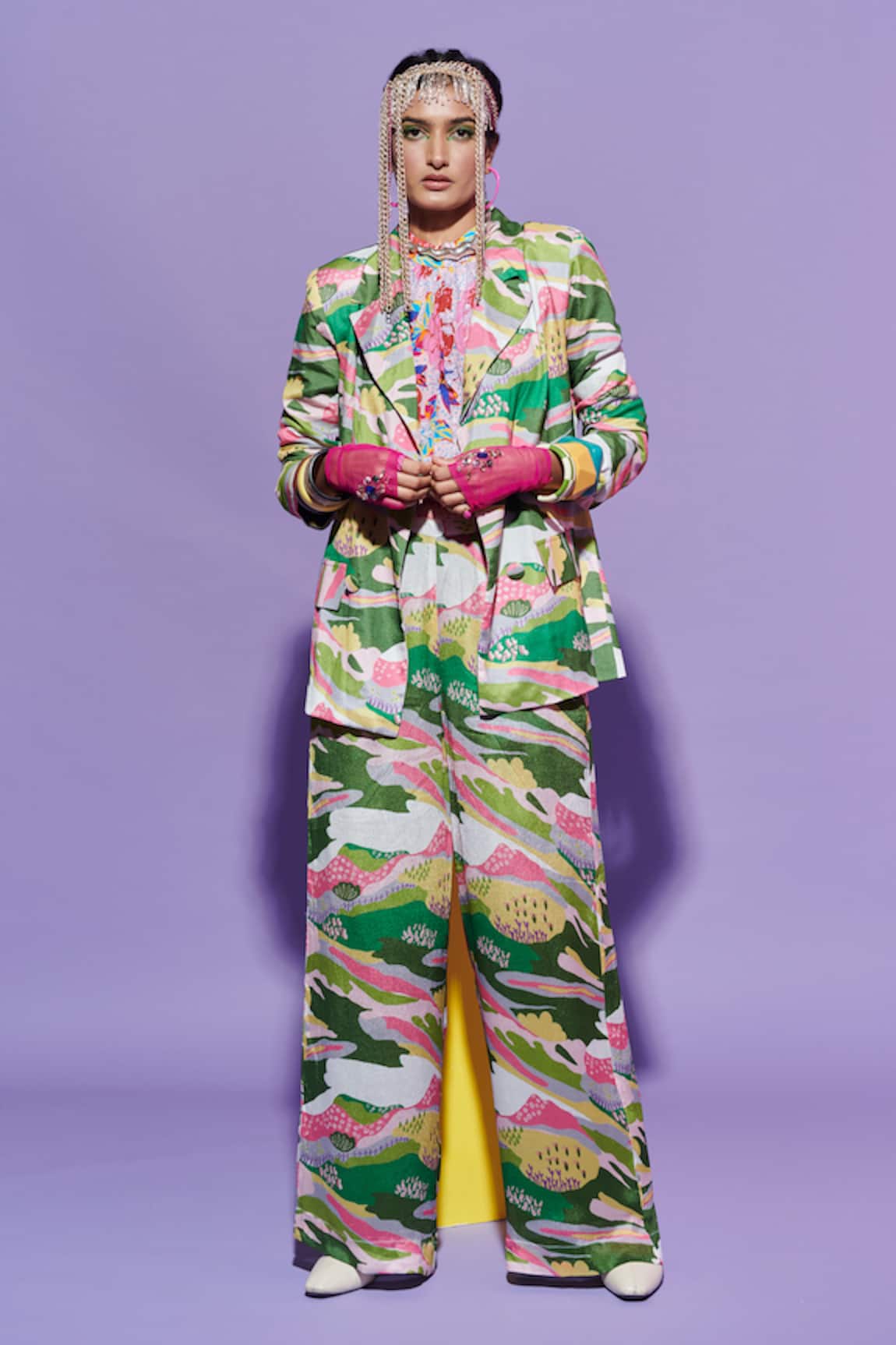 Esha L Amin Scenery Print Blazer 