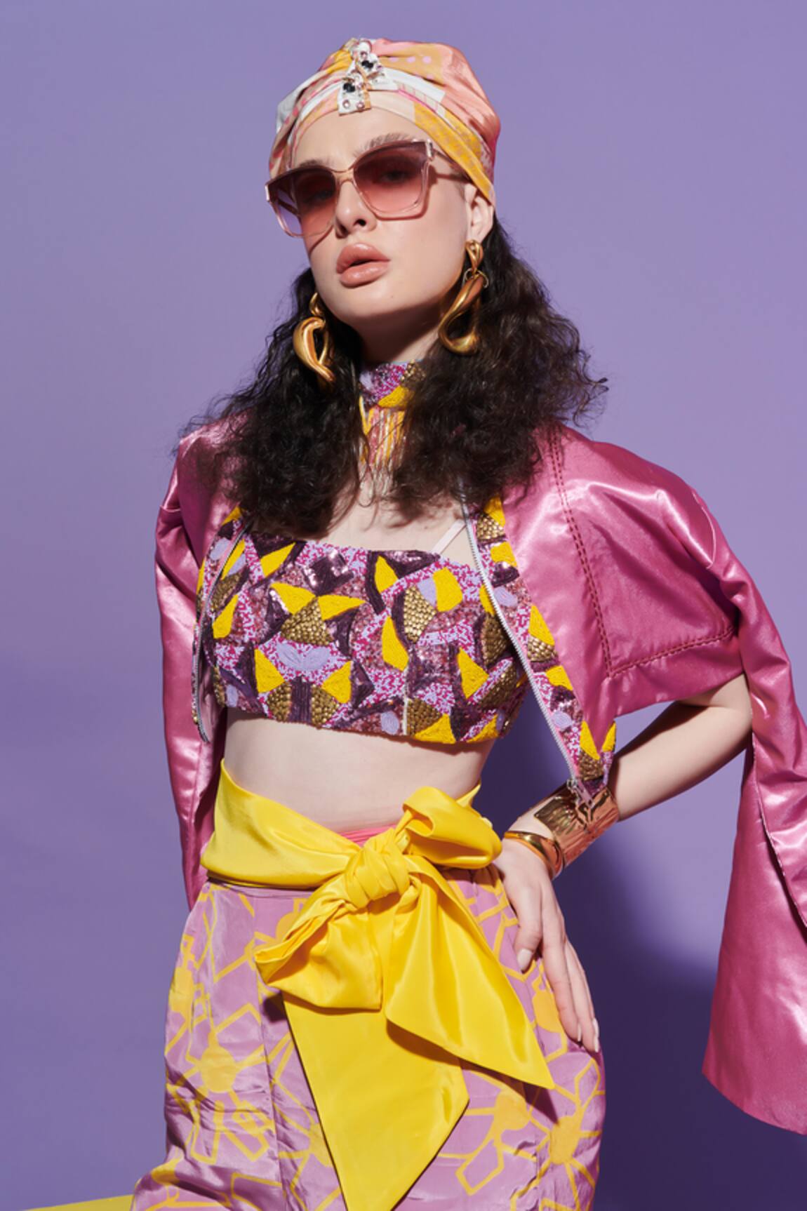 Esha L Amin Embroidered Tube Bralette