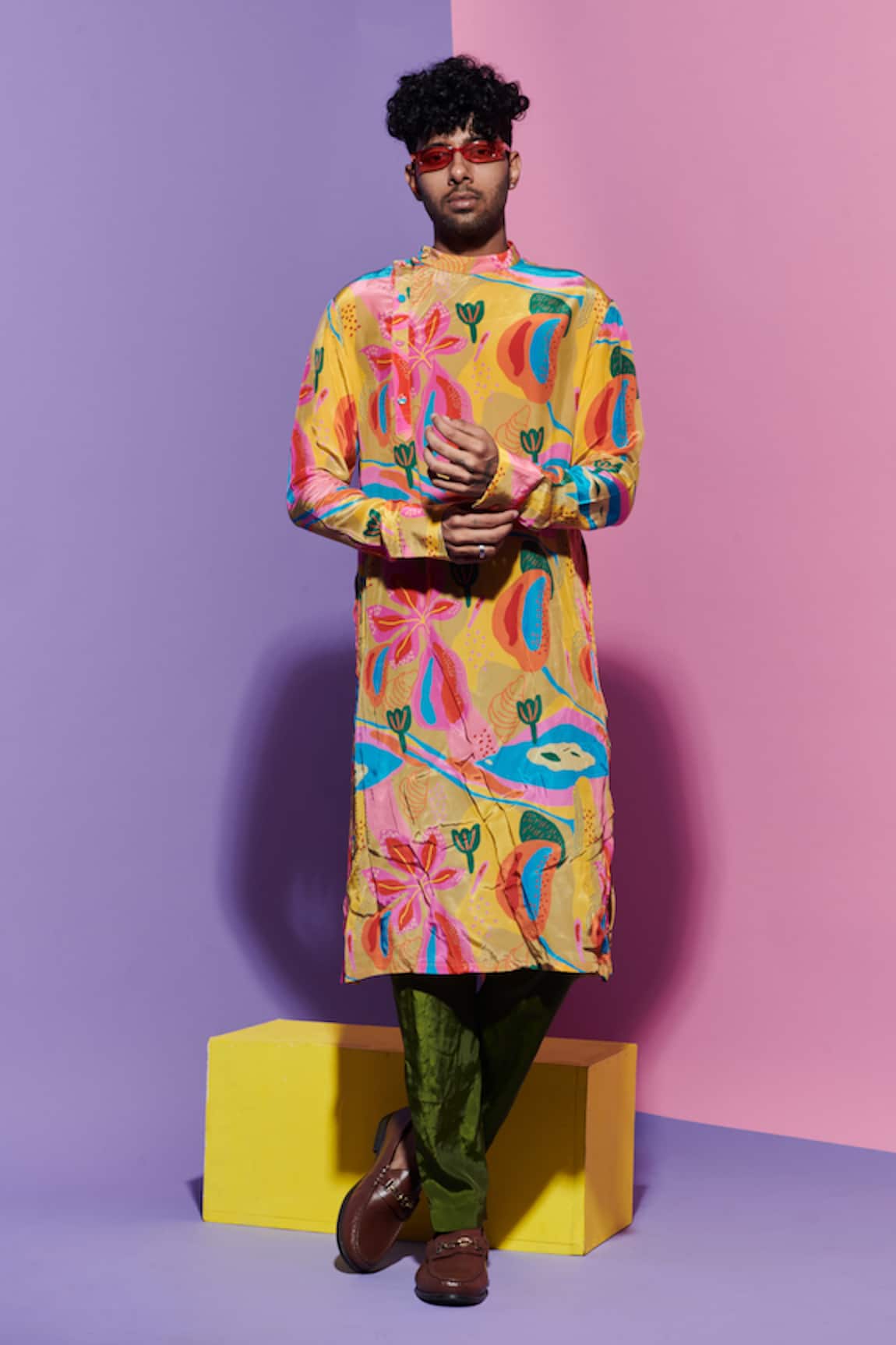 Esha L Amin Croissant Print Men's Kurta 