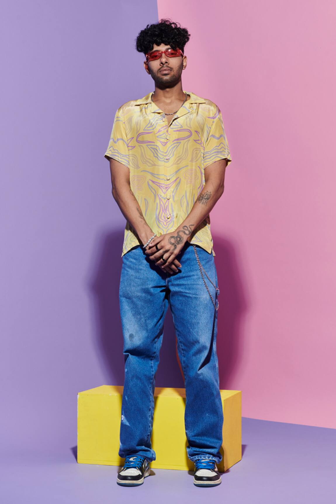 Esha L Amin Men's Amoeba Print Shirt 
