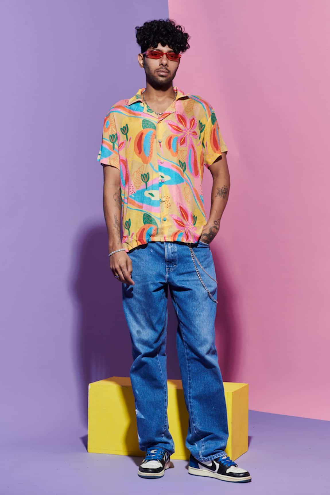 Esha L Amin Croissant Print Men's Shirt 