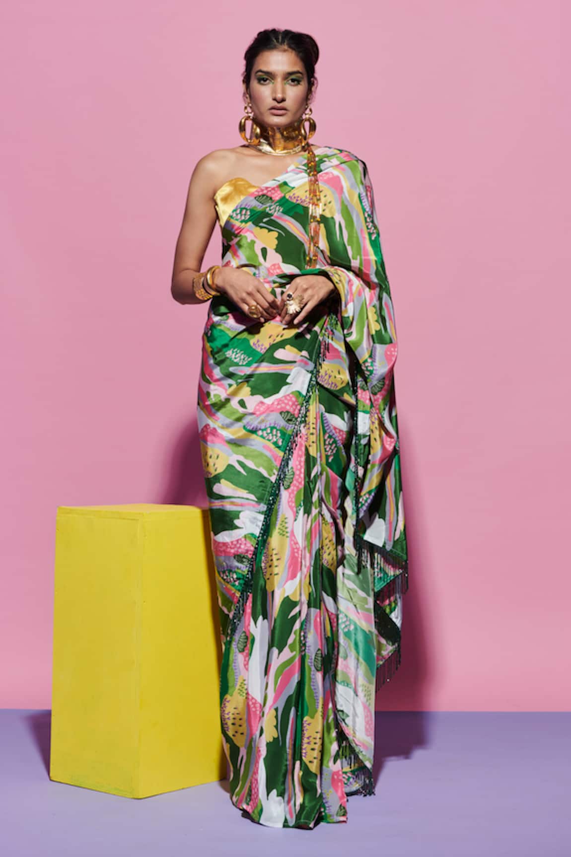 Esha L Amin Saree in Scenery Print 