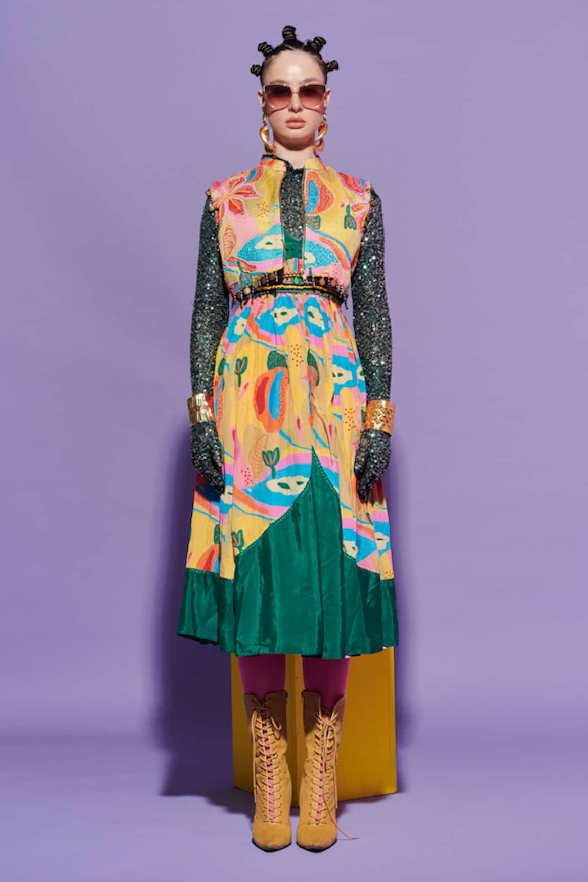 Esha L Amin Quilted Cropped Jacket 