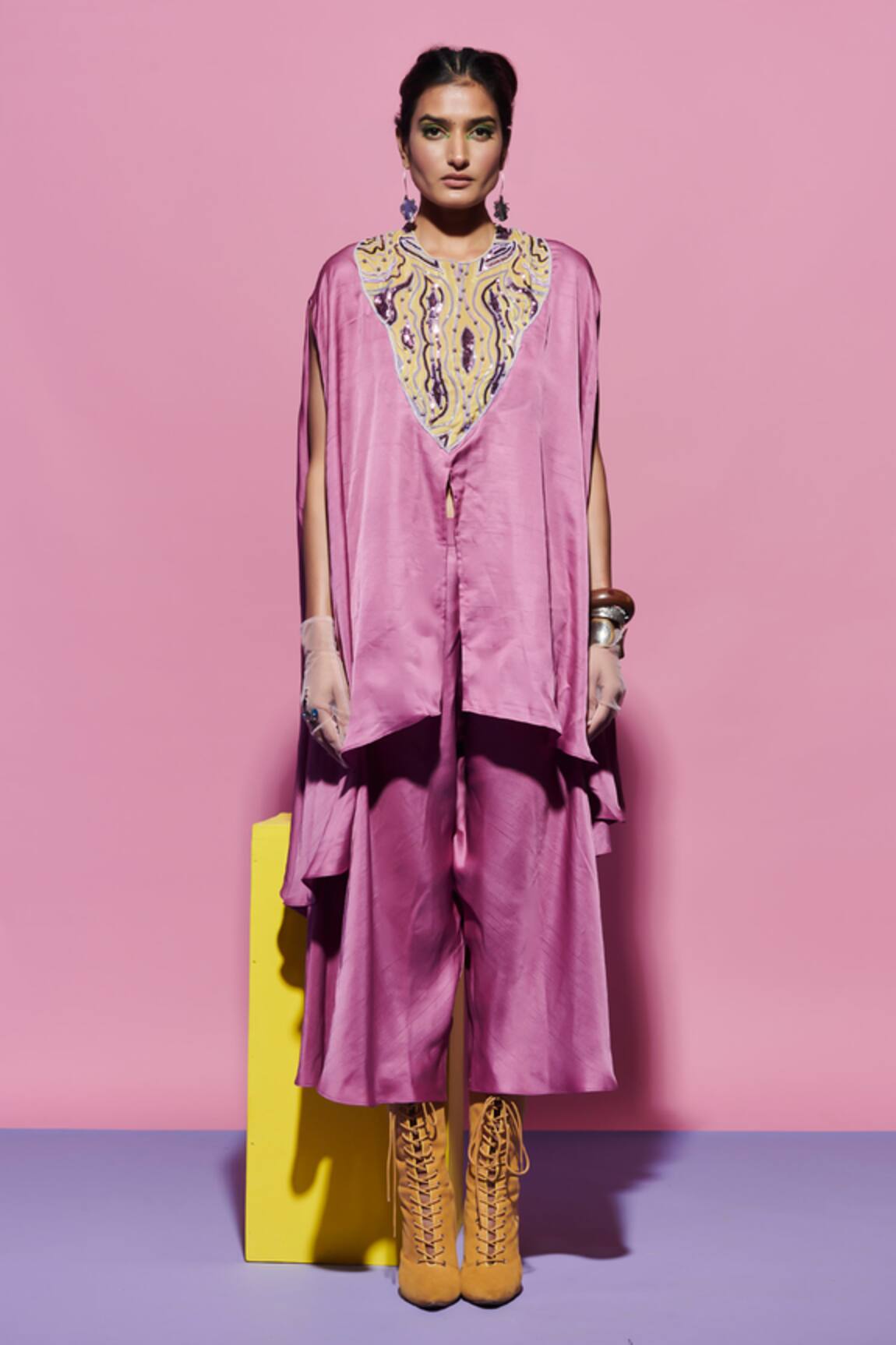 Esha L Amin Lavender Palazzo Pant 