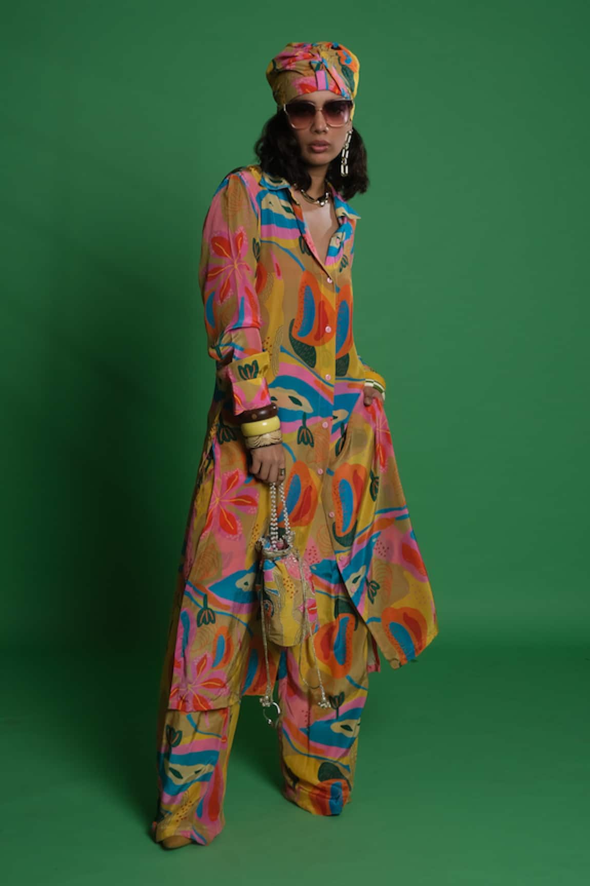 Esha L Amin Croissant Print Shirt Kurta 