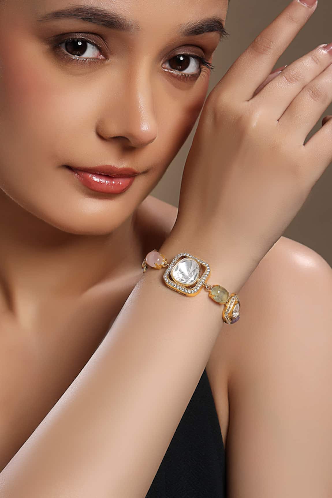 HRISHA Multi Stone Adjustable Bracelet 