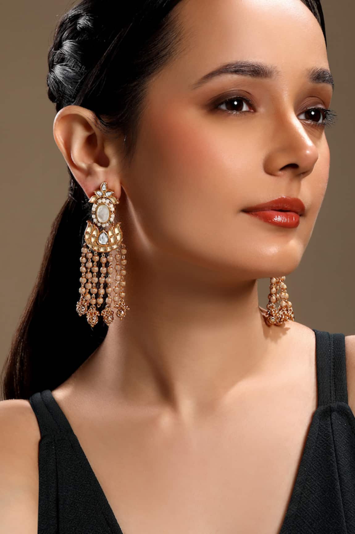 HRISHA Gold Plated Designer Earrings 