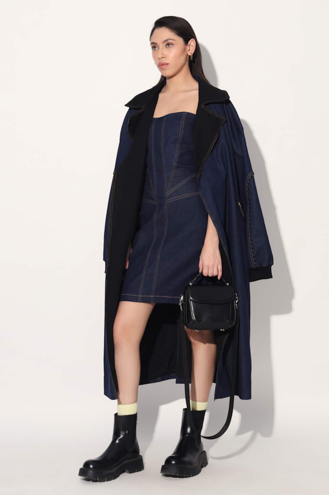 Linetribe_ Strapless Denim Dress 