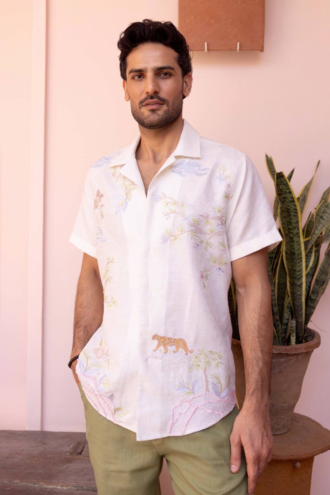 Asuka Panthera Bloom Embroidered Shirt 