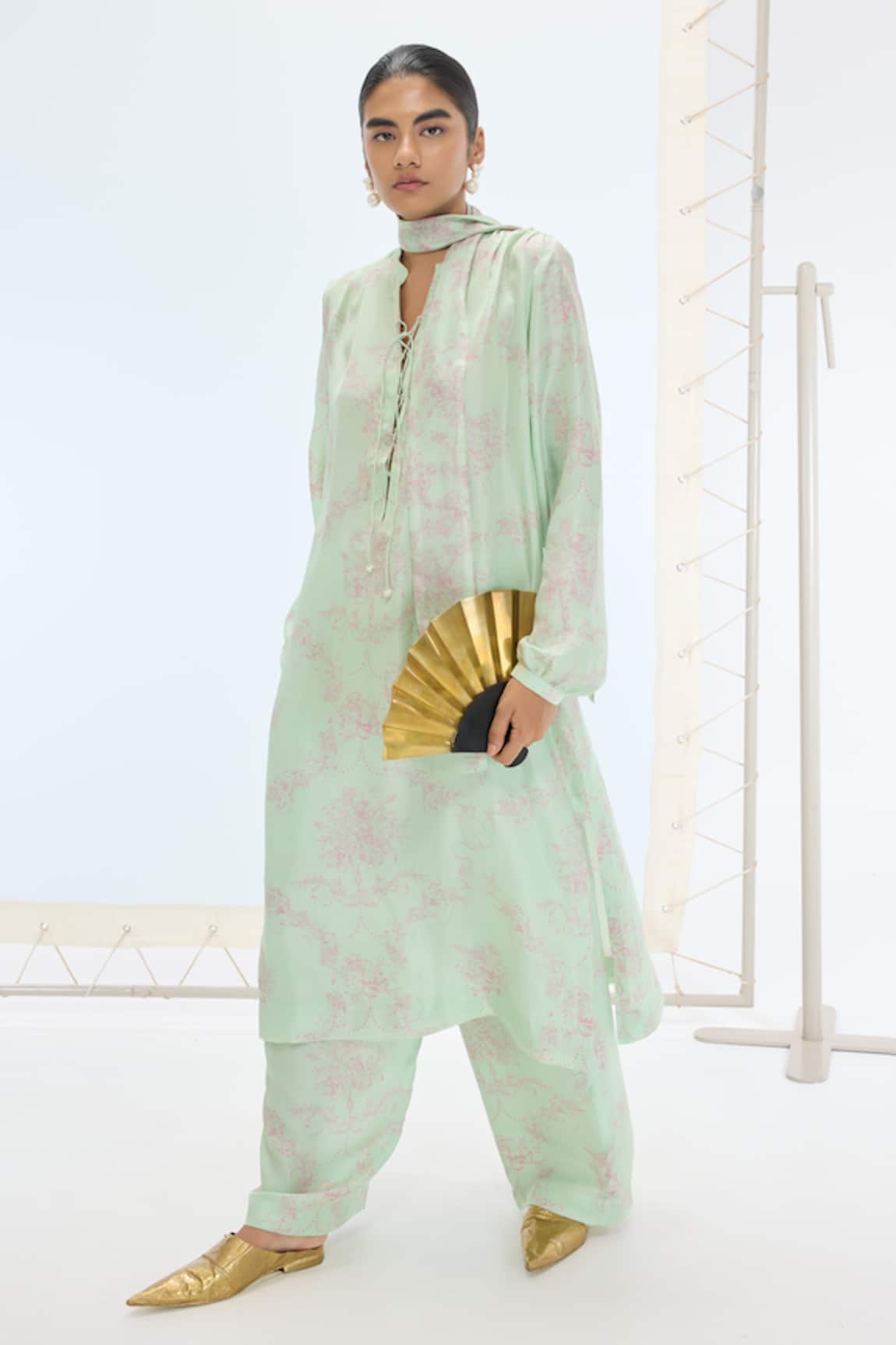Ekaya Banaras Handwoven Silk Kurta Set 