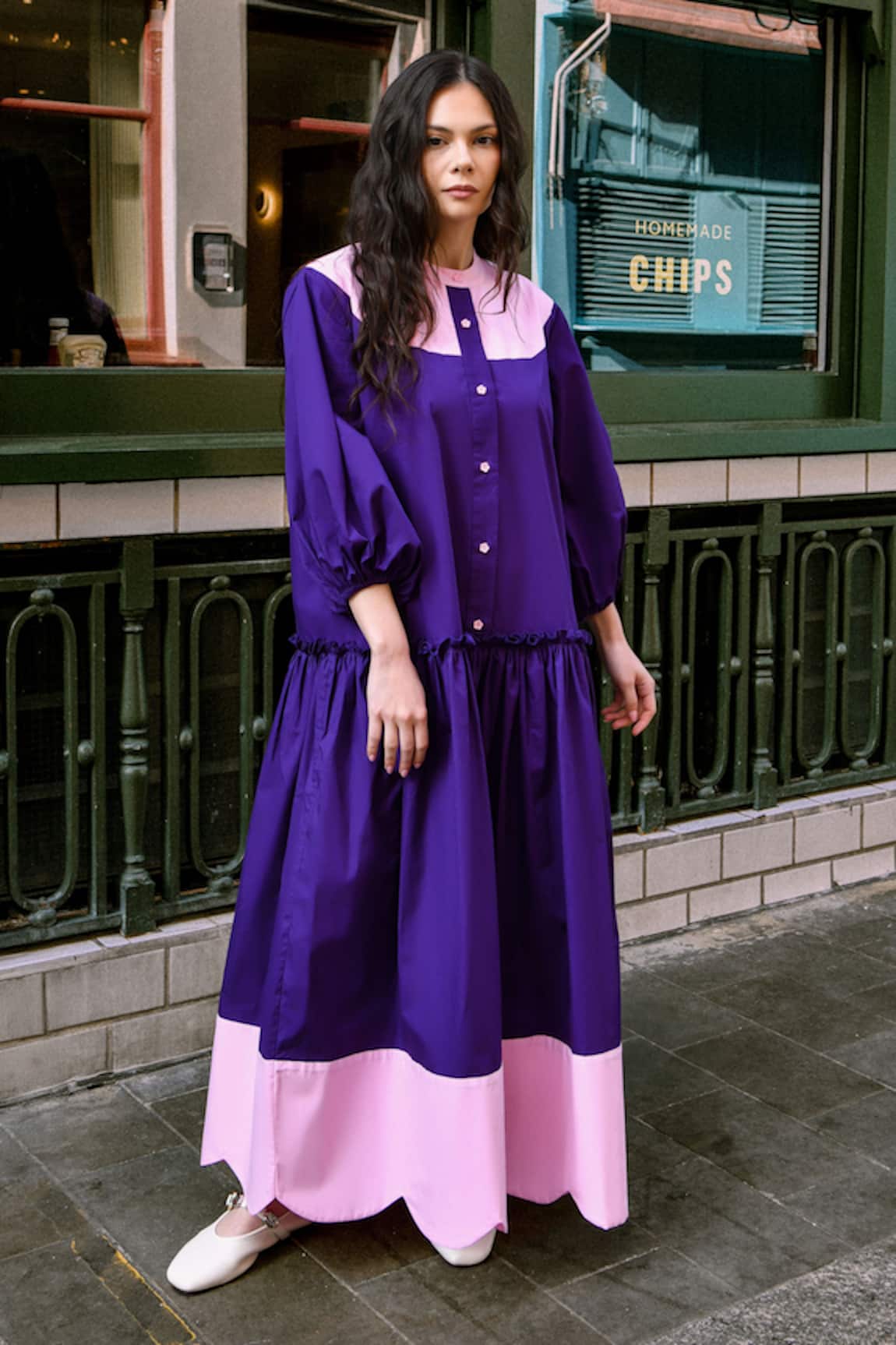Therealb Color Block Designer Dress 