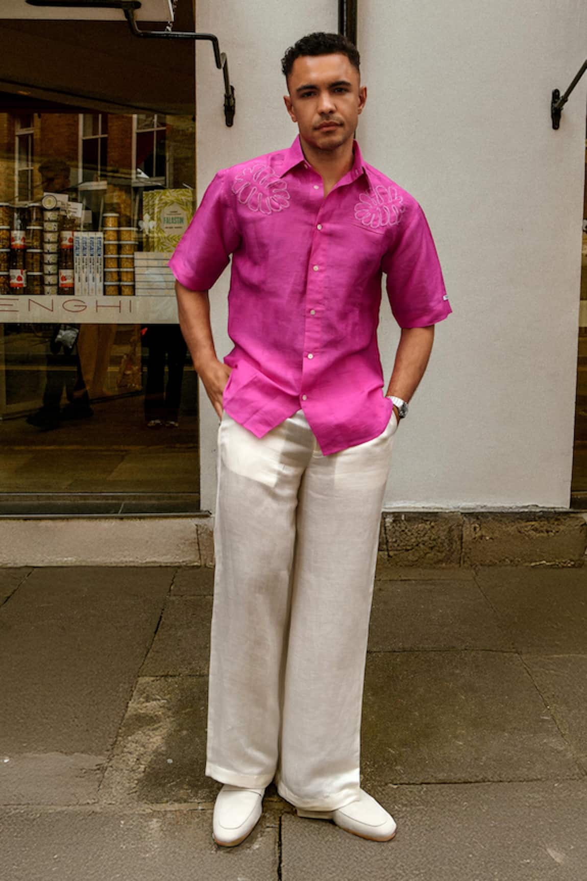 Therealb Designer Pink Cotton Shirt 