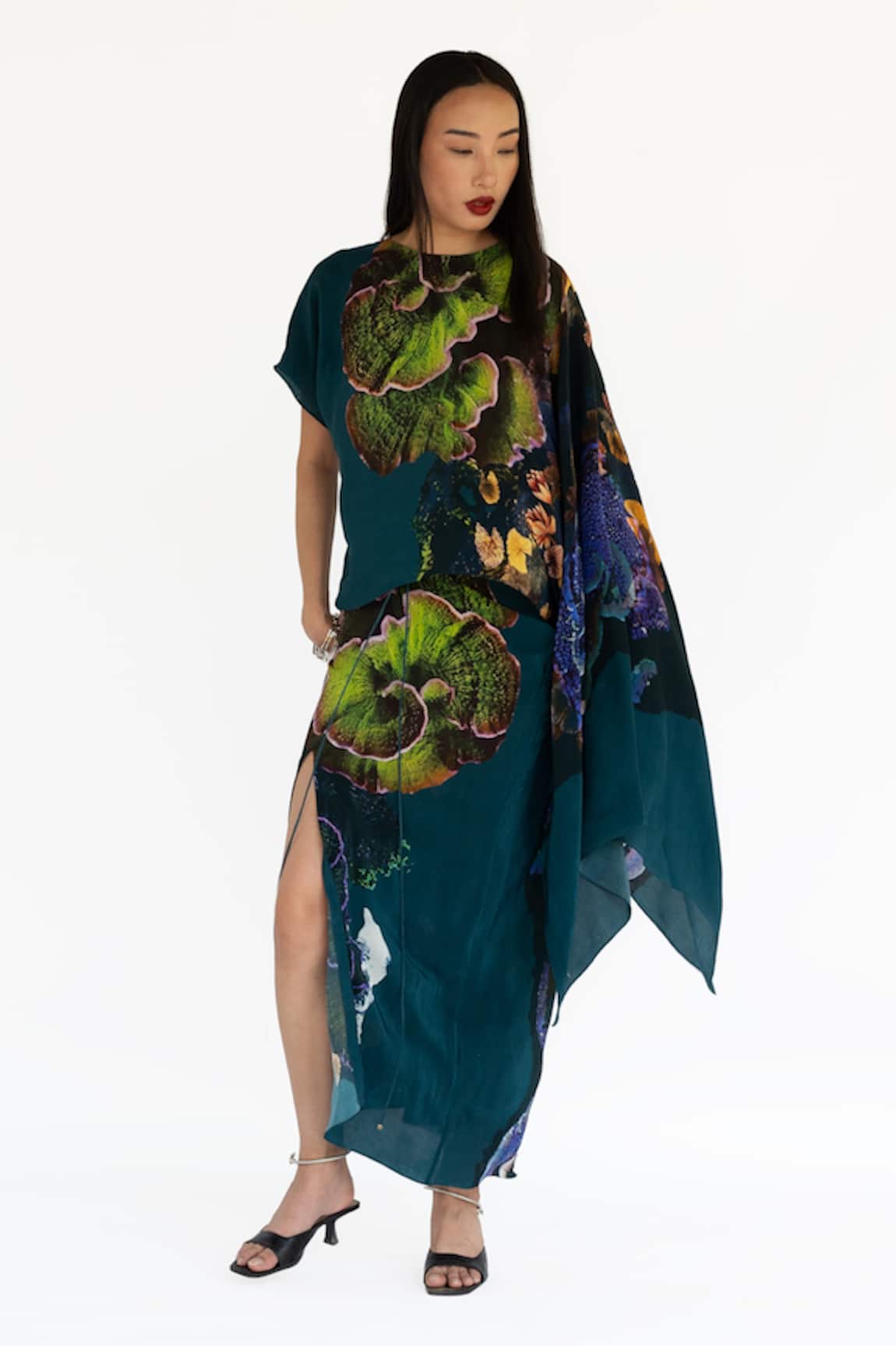 Amka Midnight Blue Designer Skirt 