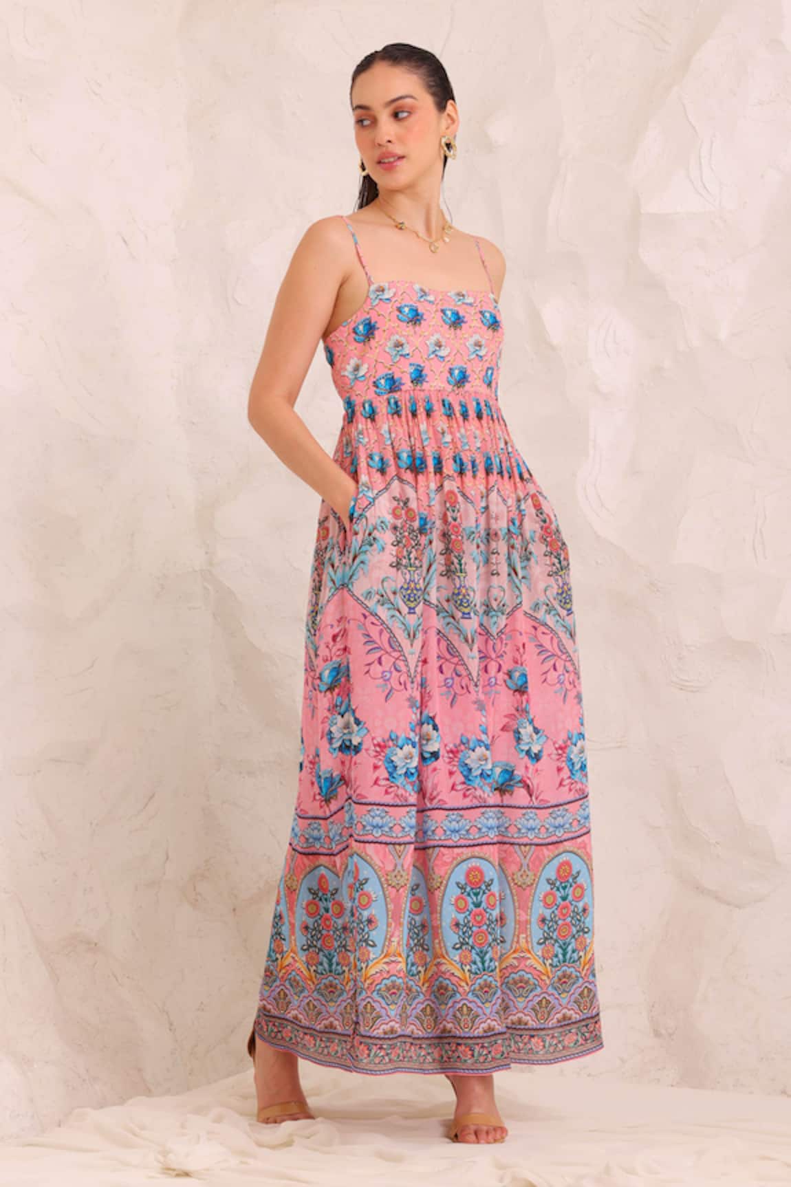 Zariaah Peacock Dreams Midi Dress 