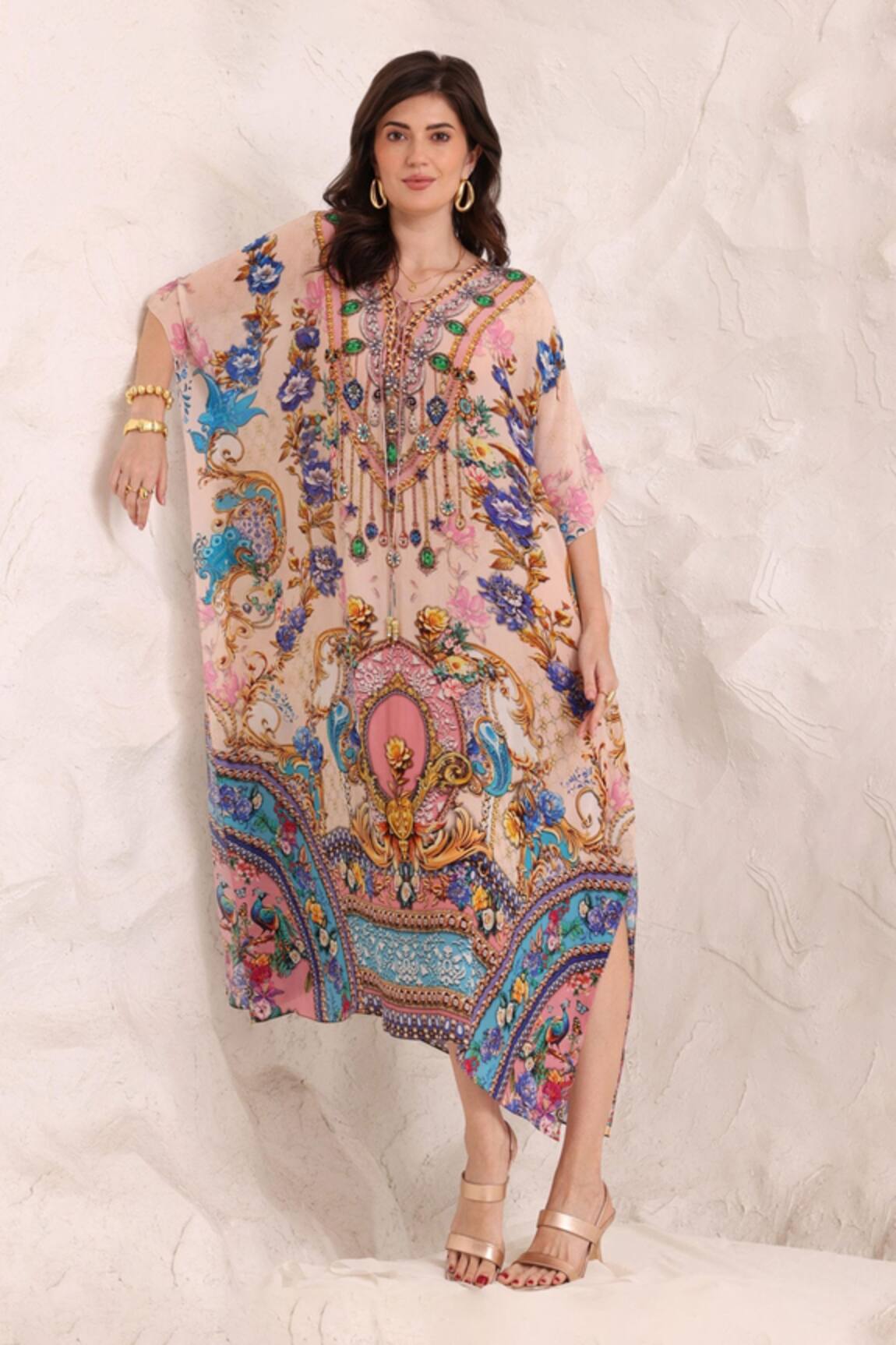 Zariaah Peacock Paradise Kaftan 