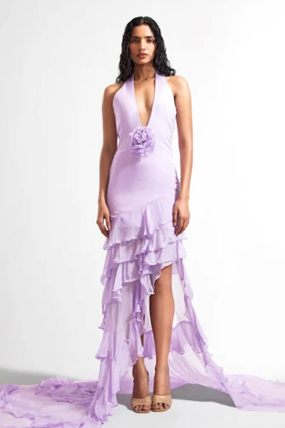 Deme By Gabriella Maddie Floral Applique Embroidered Dress