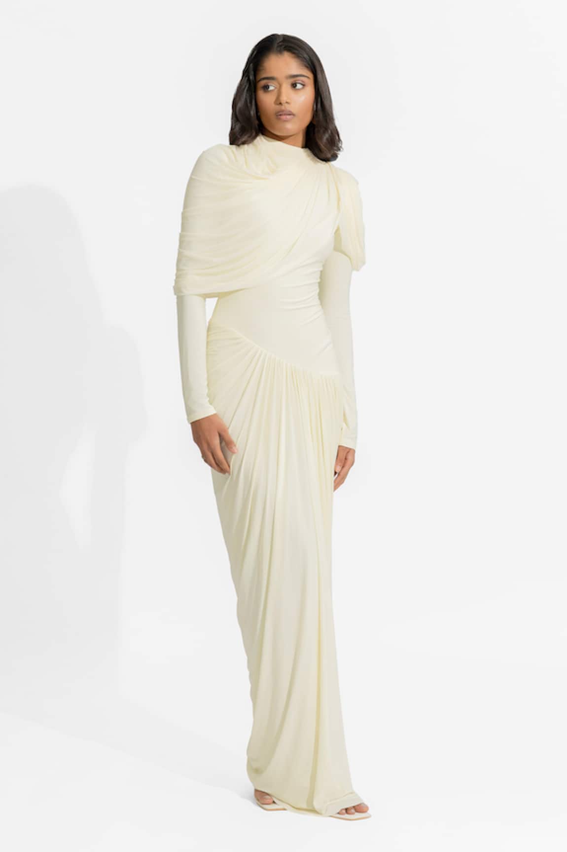 Deme By Gabriella Paulina Pleated Draped Dress 