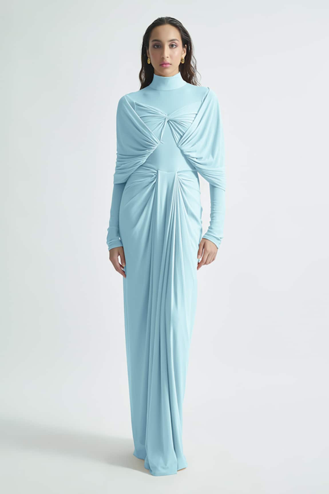Deme By Gabriella Kenny Plain Draped Dress 