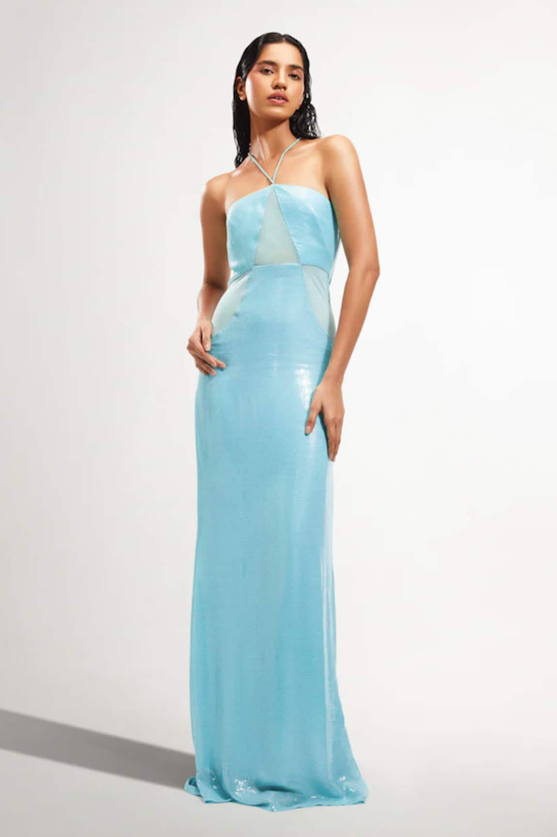 Deme By Gabriella Mila Sequin Embroidered Dress