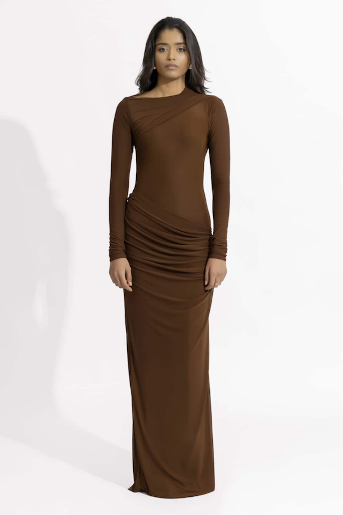 Deme By Gabriella Hena Pleated Draped Dress 