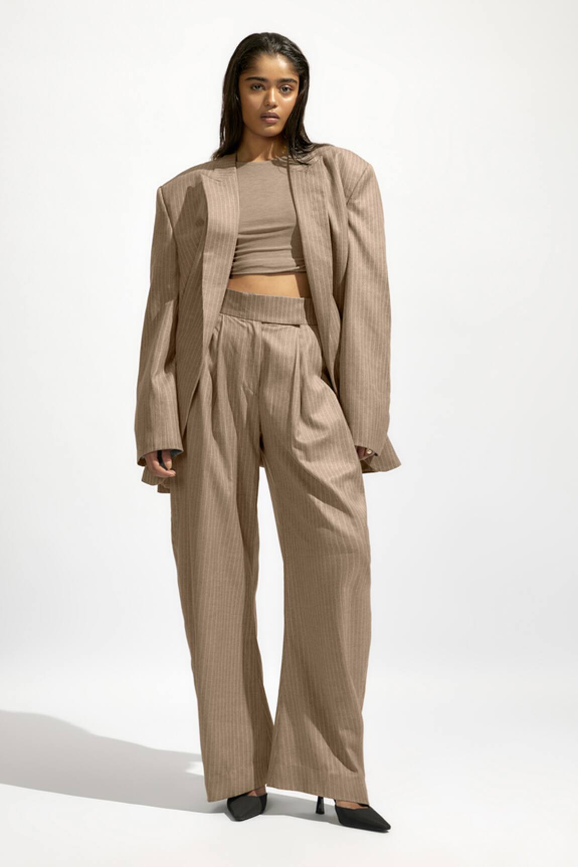 Deme By Gabriella Pin Striped Trouser