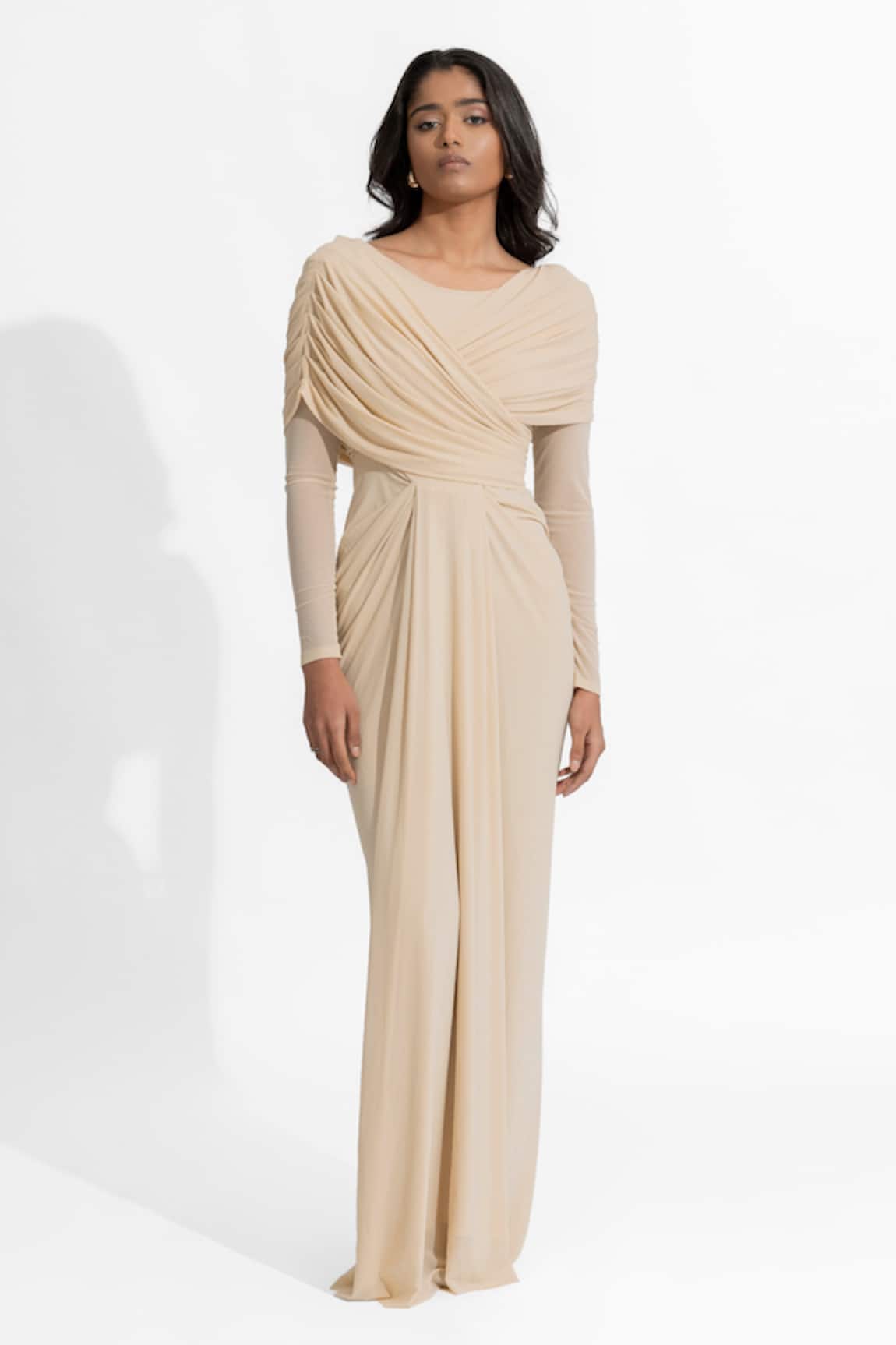 Deme By Gabriella Amelia Plain Draped Dress 