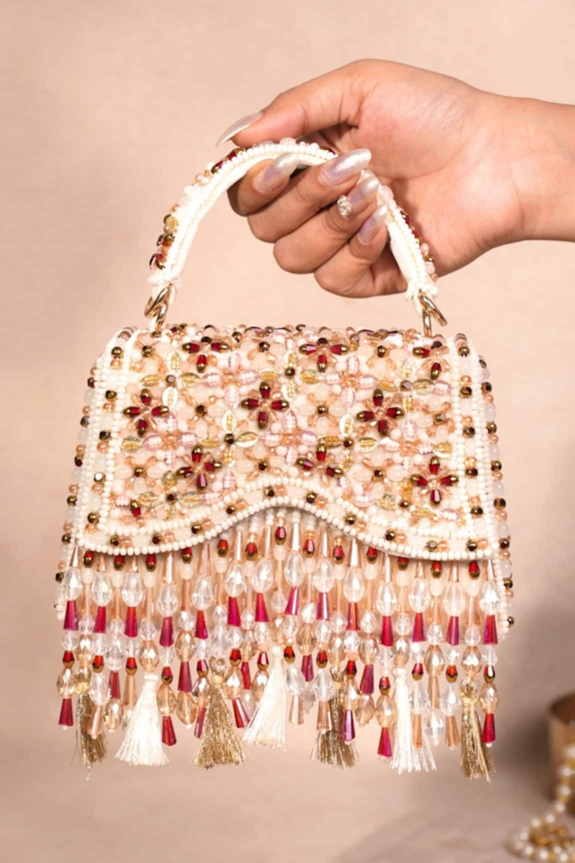 House Of Kosha Elara Multi Color Suede Box Bag 