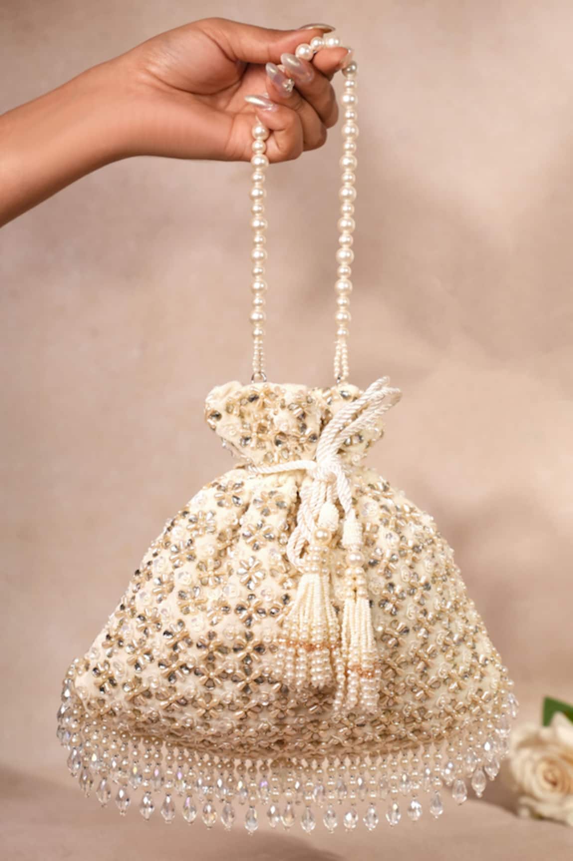 House Of Kosha Kundan Embellished Potli Bag 