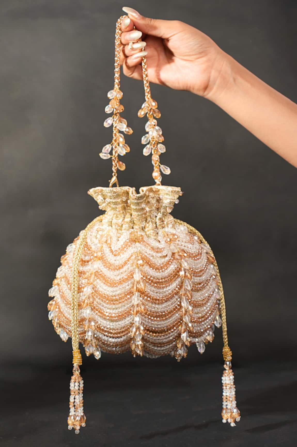 House Of Kosha Gulzar Gold & Silver Embellished Potli 