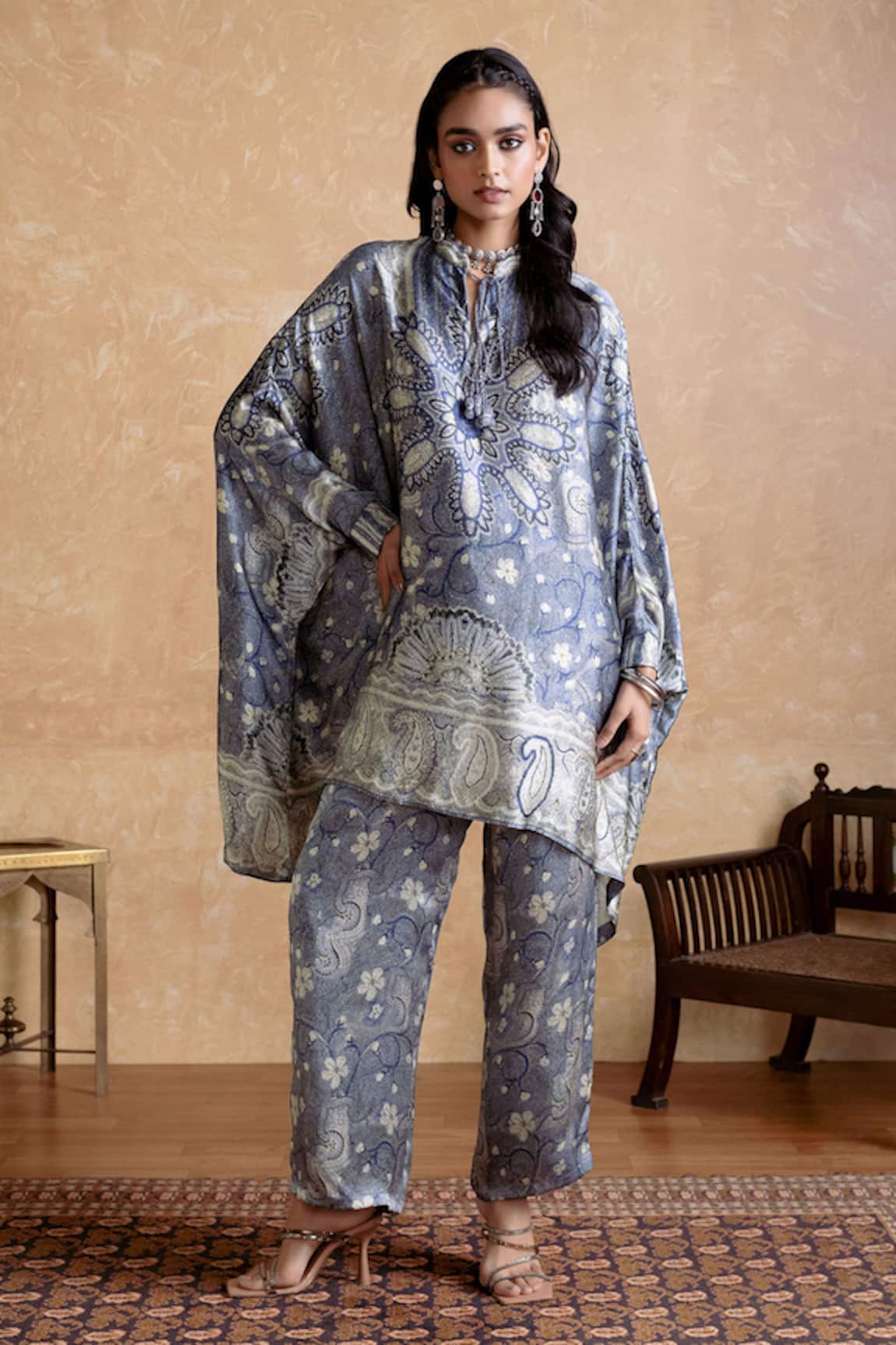 Ritu Kumar Designer Silk Kurta & Viscose Pant Set 