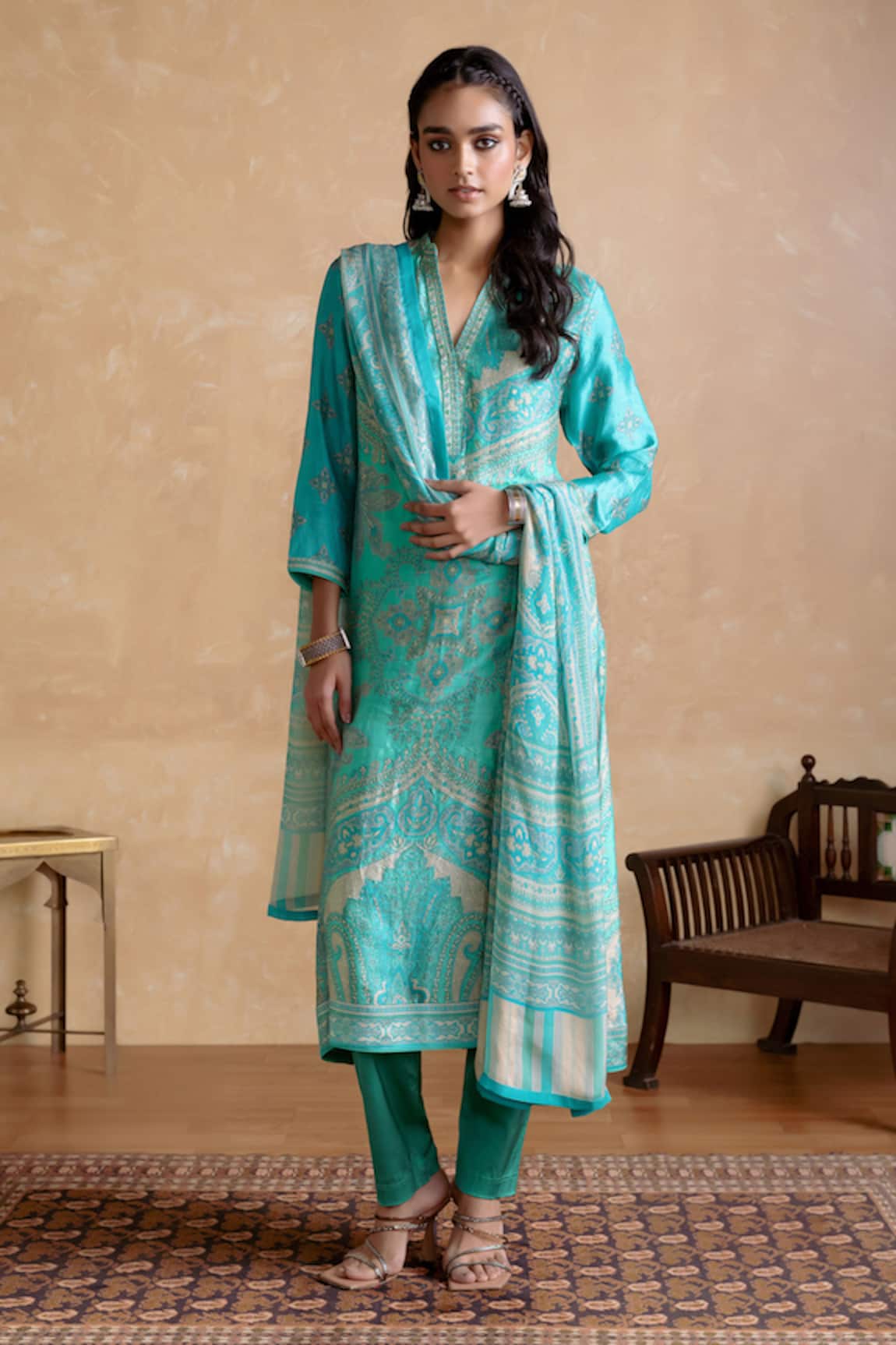 Ritu Kumar Designer Silk Kurta Set 