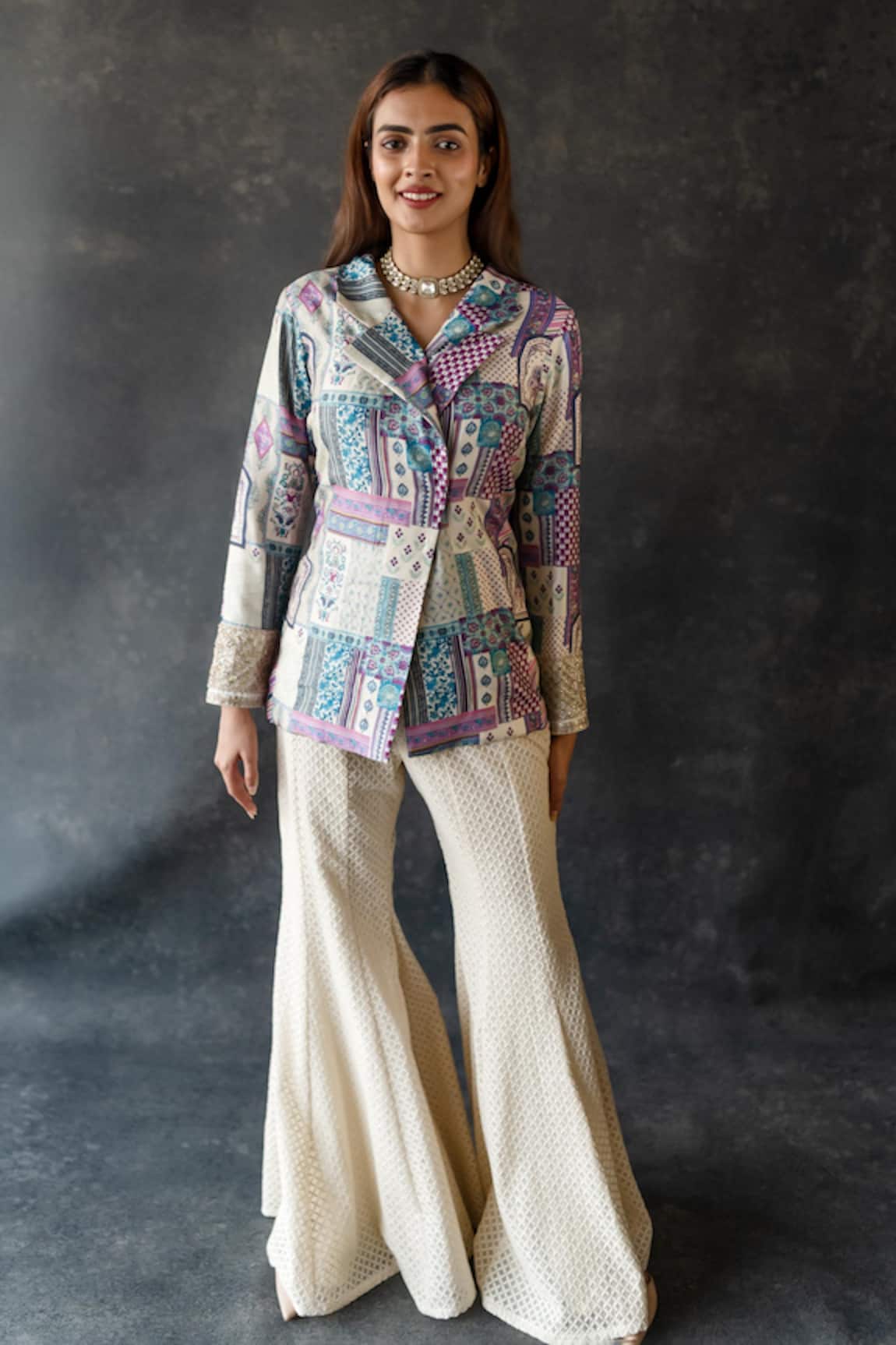 Shachi Sood Designer Chandani Jacket Kurta & Sharara Set 