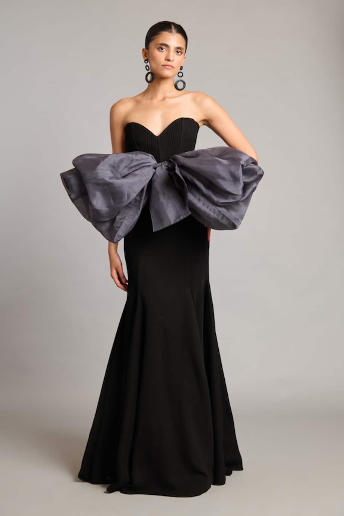 Siddartha Tytler Black Fishtail Skirt 
