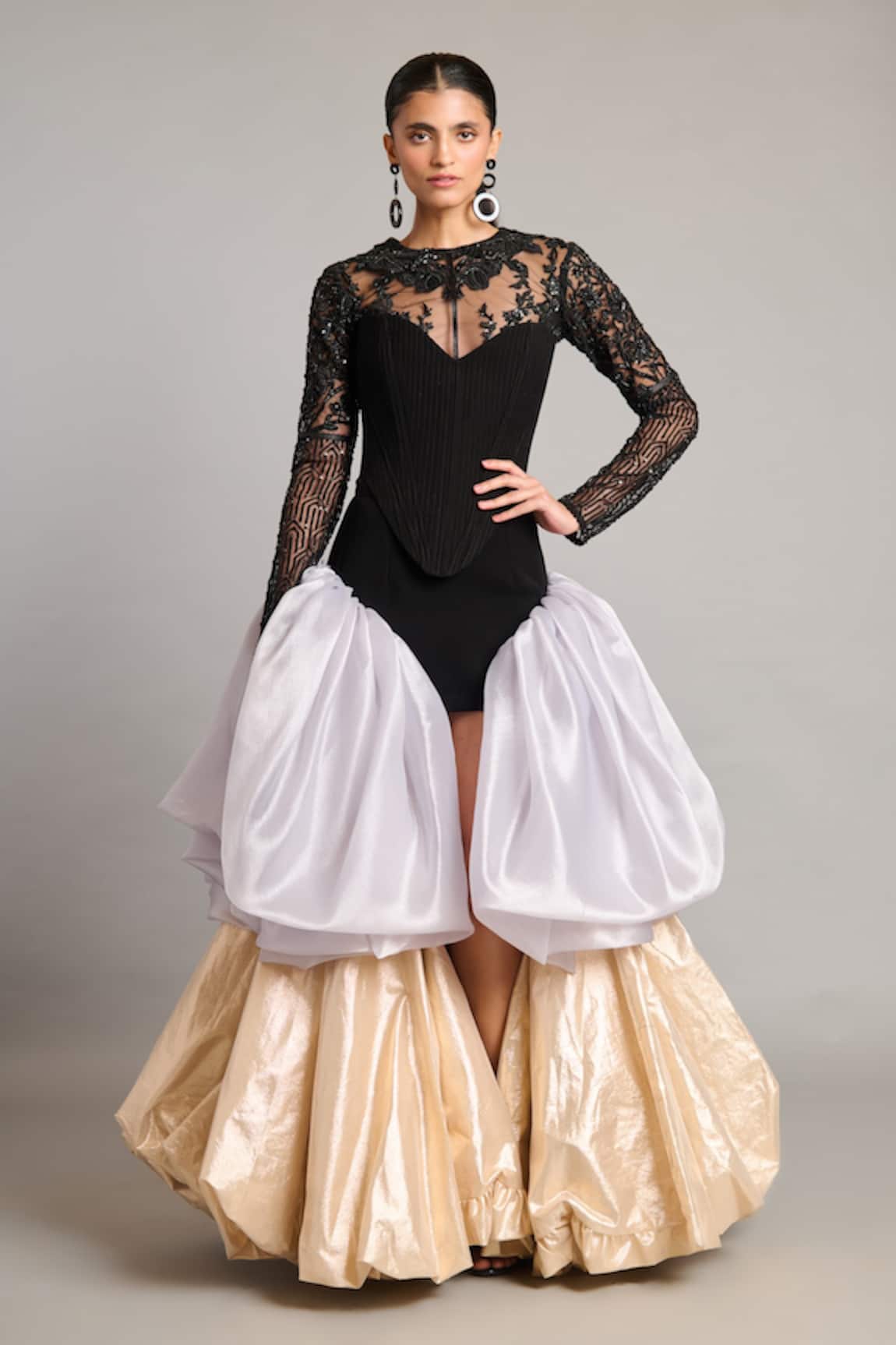 Siddartha Tytler Gold Steel Bauble Skirt 