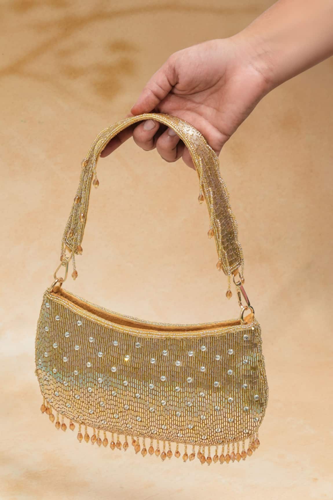 The Purple Sack Golden Handcrafted Ballistic Clutch 