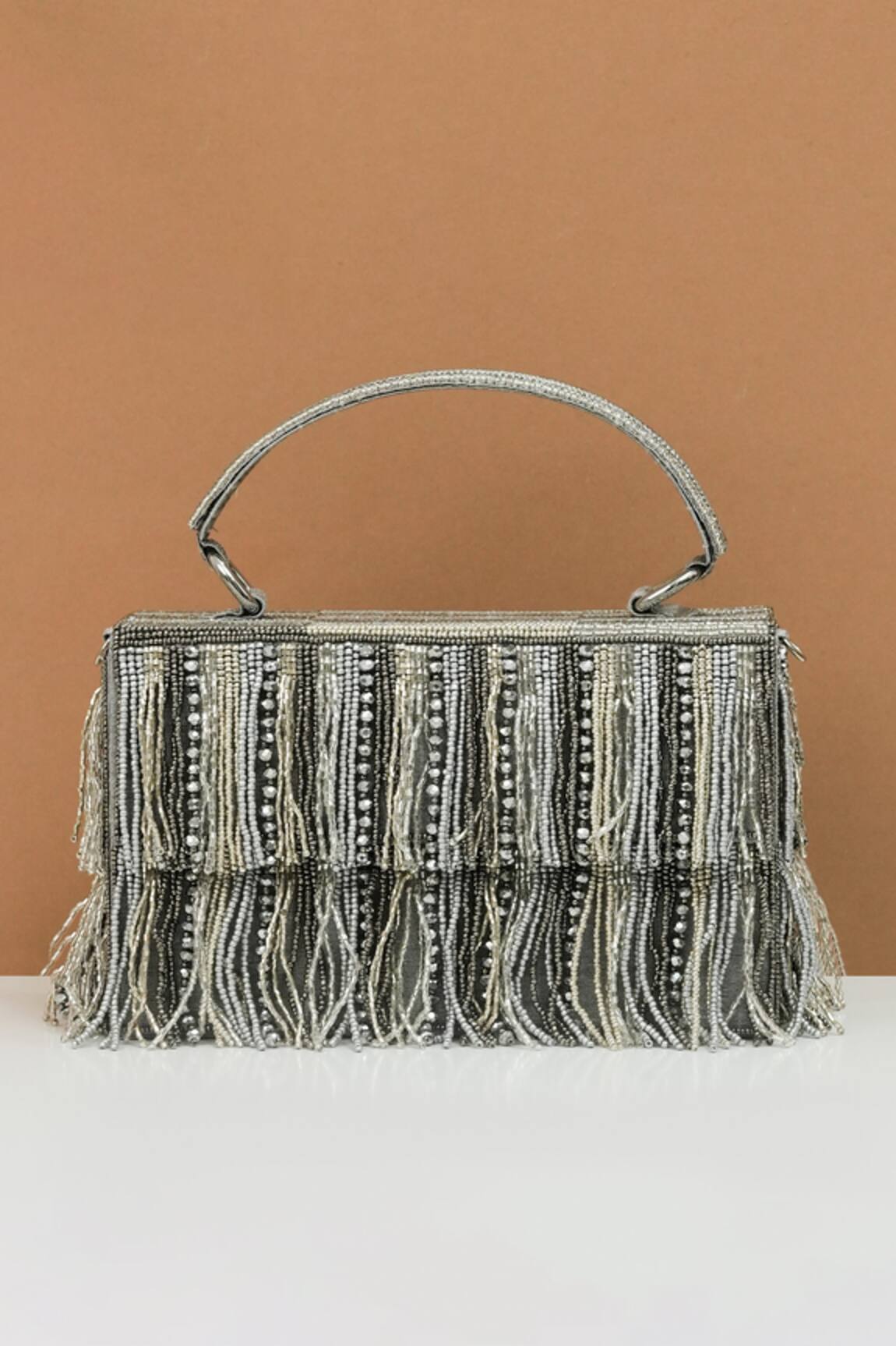 The Purple Sack Grey Gaza Clutch 