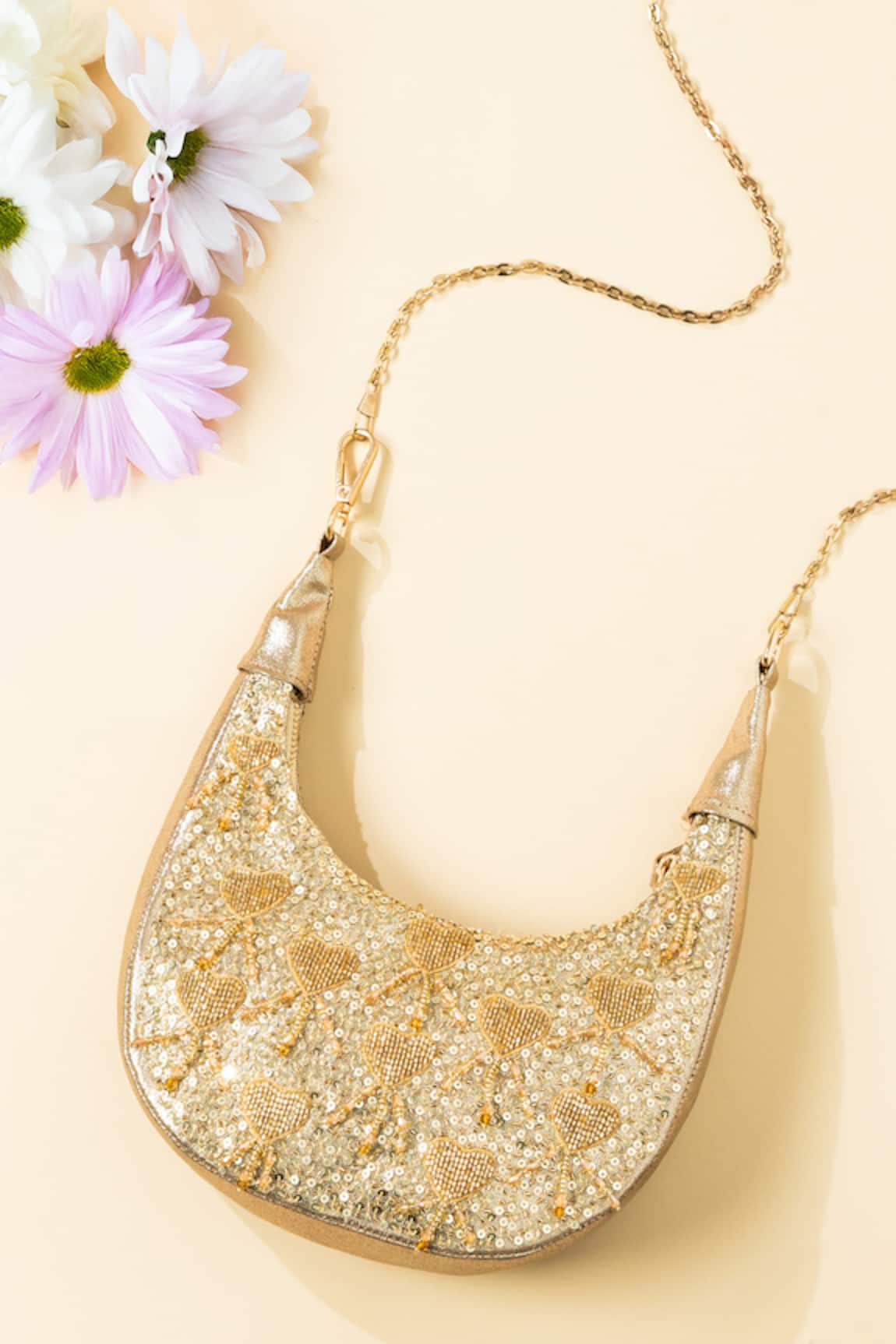 The Purple Sack Half Moon Clutch  