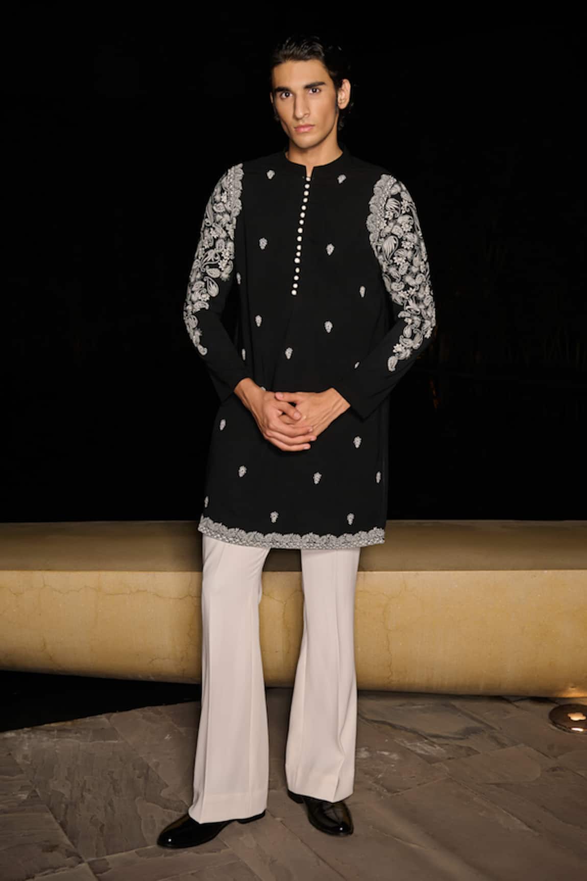 Contrast By Parth Zypher Hand Embroidered Kurta Set 