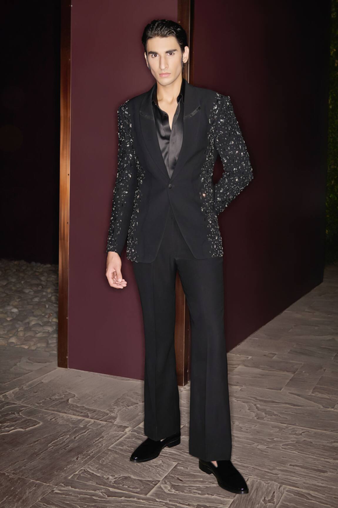 Contrast By Parth Starbeam Hand Embroidered Tuxedo Set 