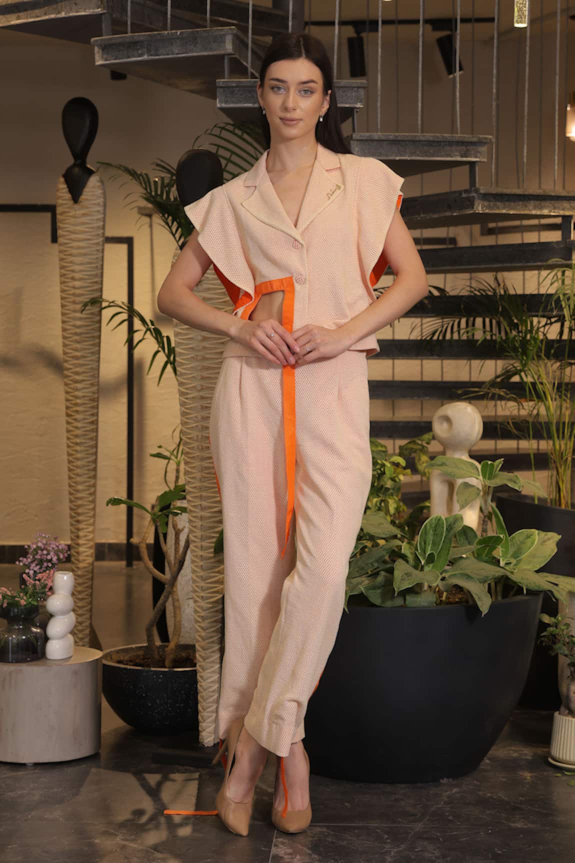 Ankur J Designer Crochet Top & Pant Set 