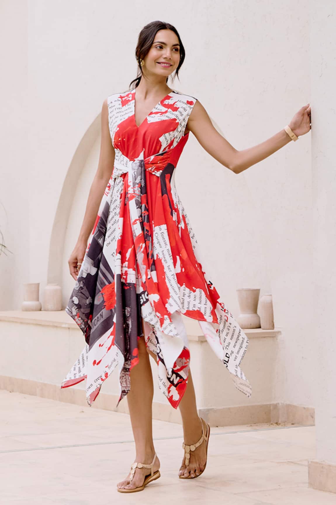 House Of Fett Daily Wrap Asymmetric Dress 