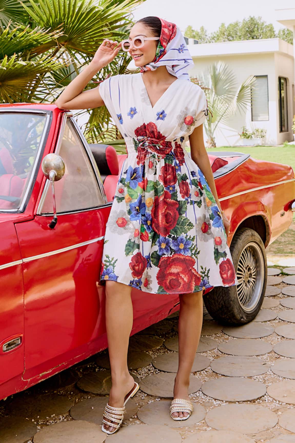 House Of Fett Varenna Cross Stitch Cotton Dress 