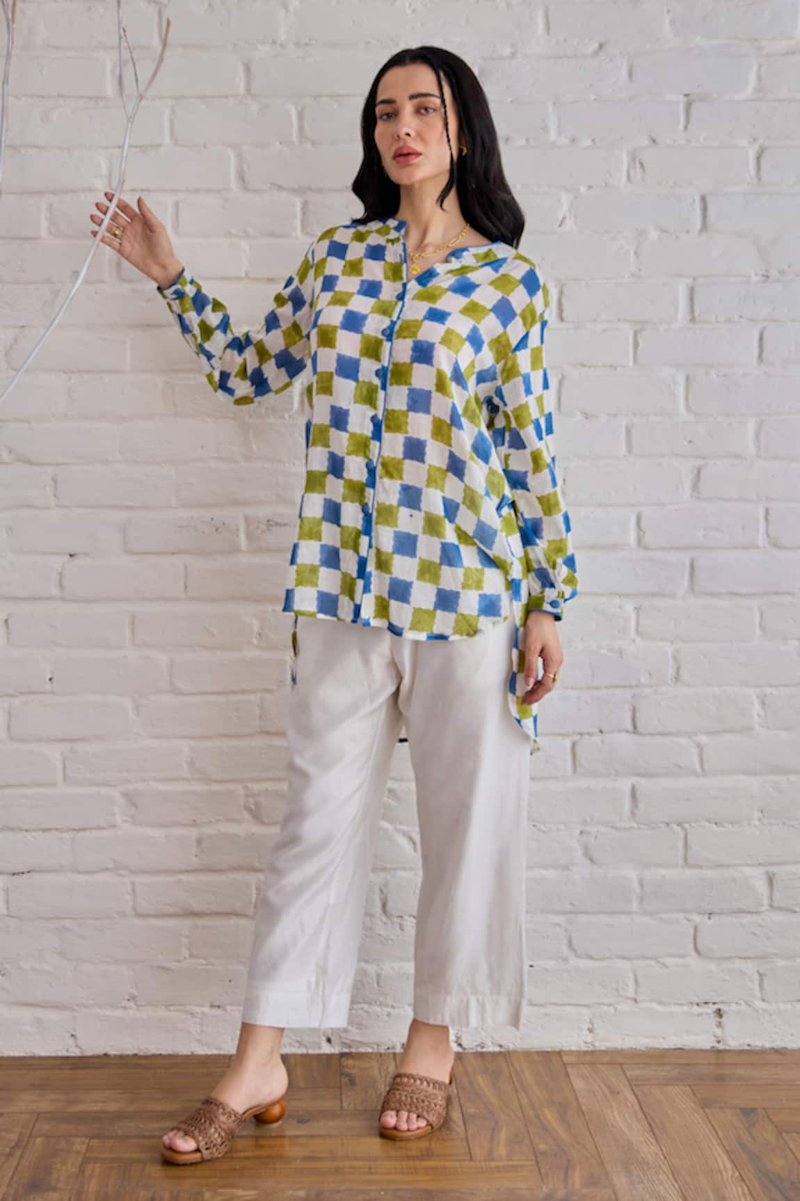 Taro Block Printed Multicolour Shirt 
