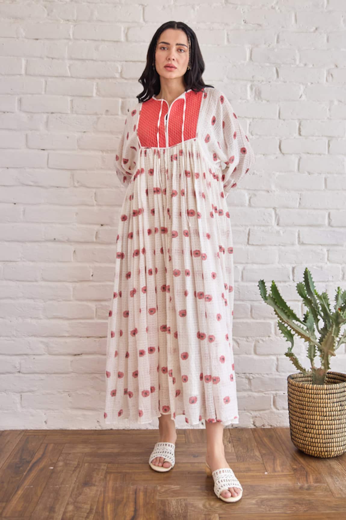 Taro Hand-Block Print Roselle Dress 