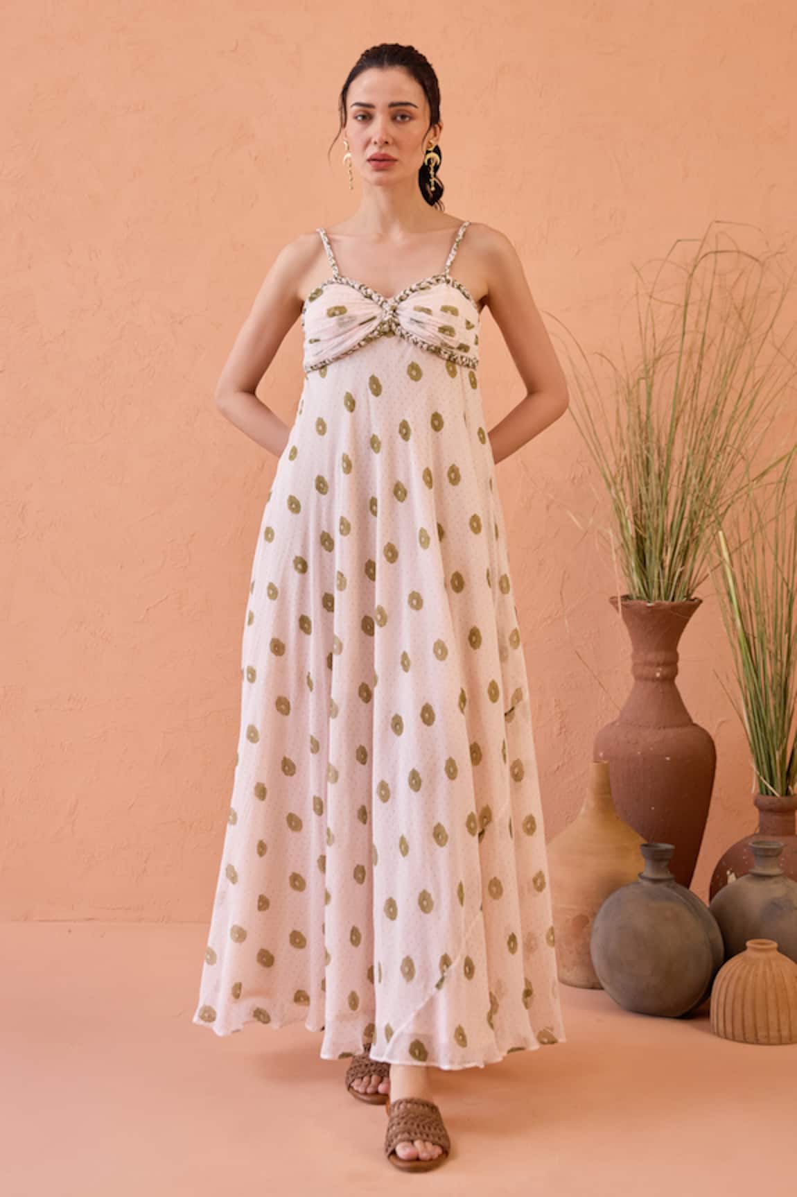 Taro Blush Bloom Hand-Block Print Dress 